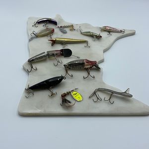 Antique Fishing lures sold as a set